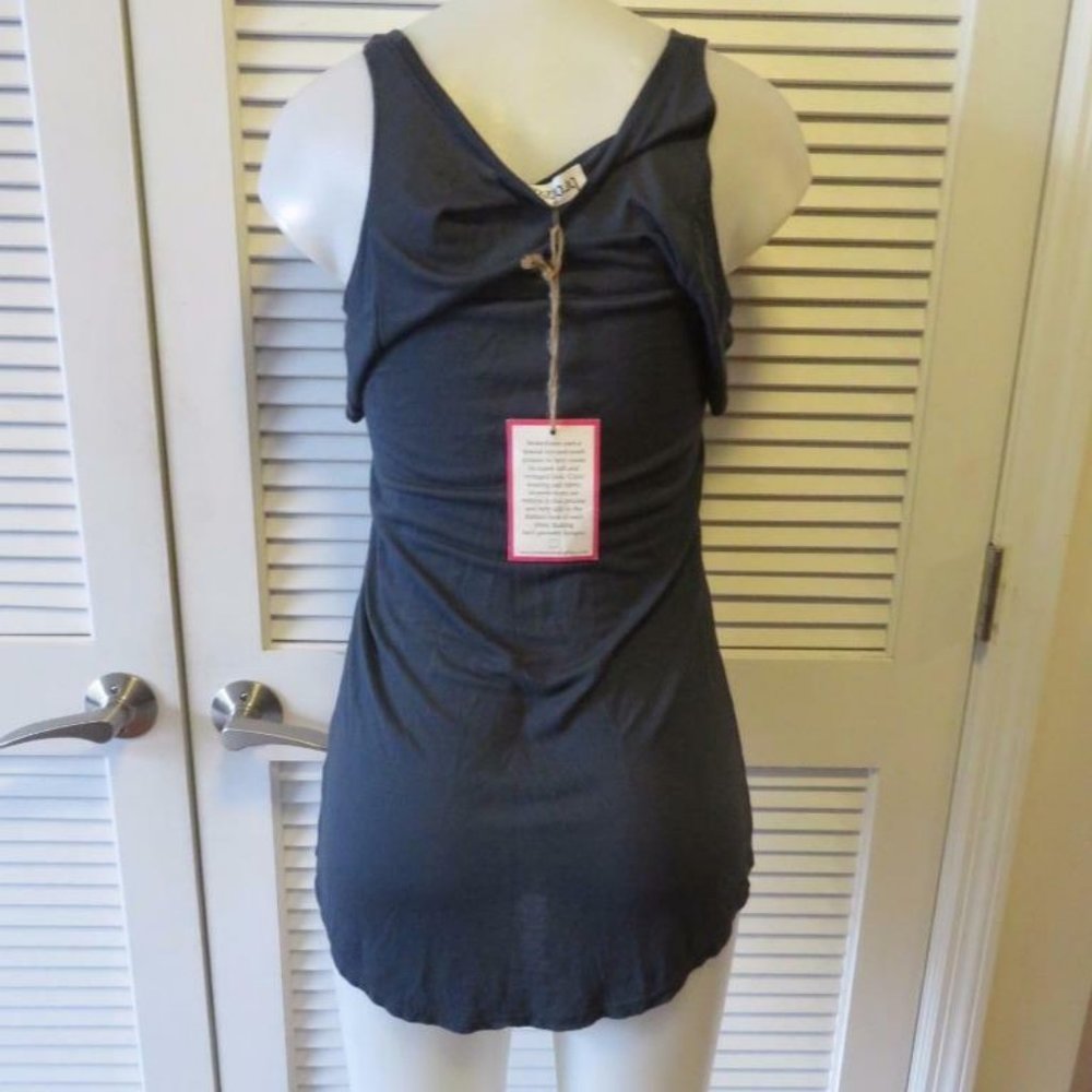 NEW WOMENS BROKEDOWN NAVY BLUE OFF-SHOULDER "LET'S BE MERMAIDS" TOP SIZE S * - Picture 6 of 8
